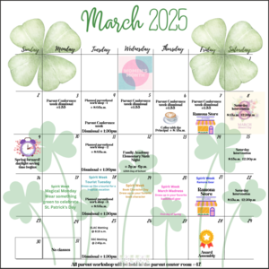 March Calendar Eng