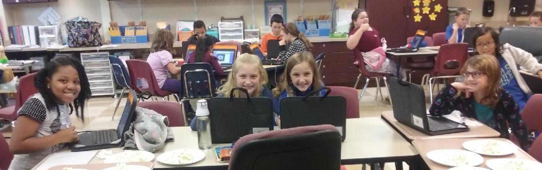 Students on computers picture