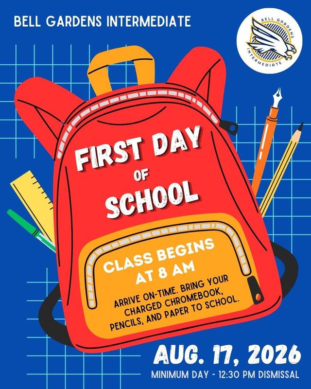 First Day of School Reminder Flyer