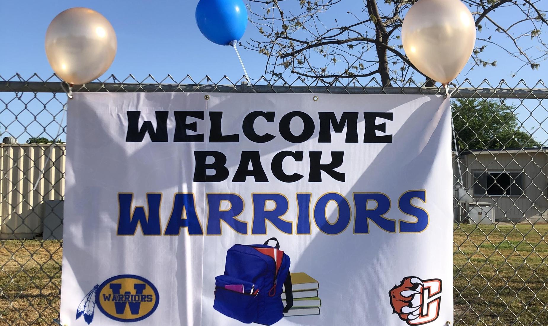 Welcome back sign