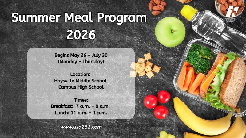 graphic with updated summer meals info