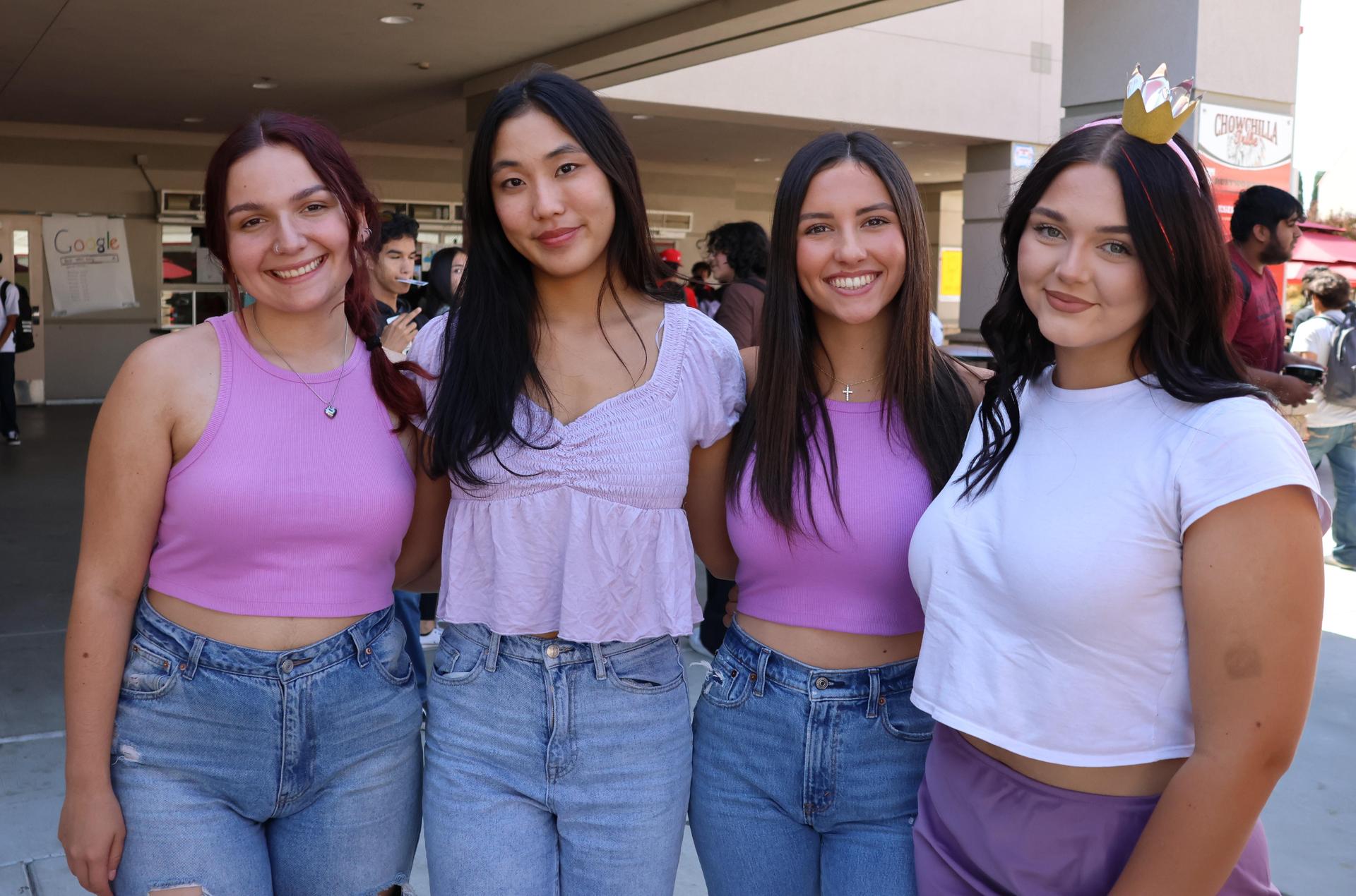 students and staff dressed up for homecoming