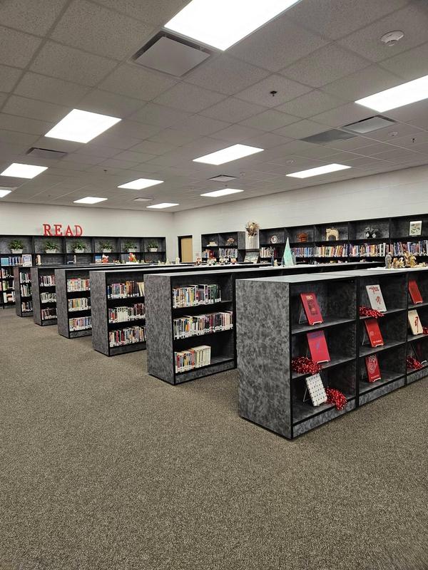 MHS Library new bookshelves