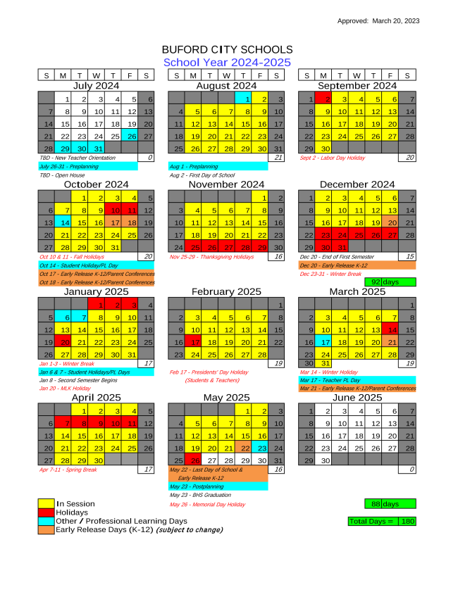 Gwinnett County School Calendar 2025-26