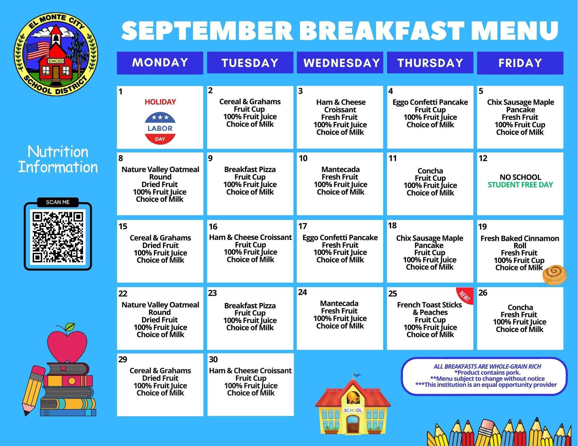 Breakfast Menu
