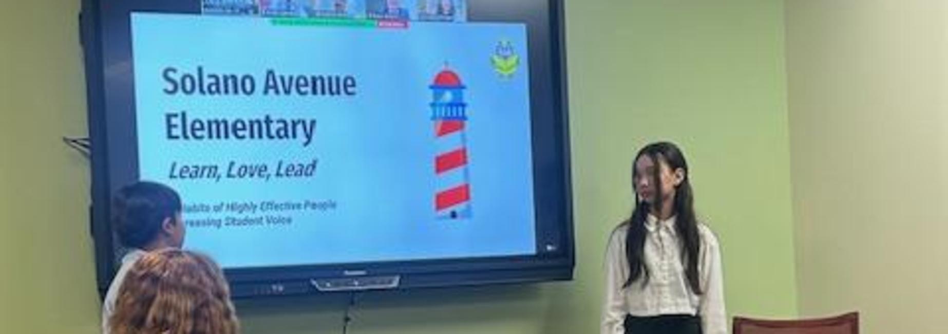 Presenting to Supt. Carvalho
