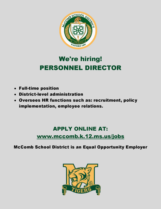 MSD Hiring:  Personnel Director