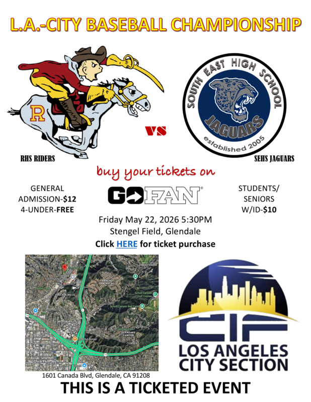 L.A. City Baseball Championship Game Flyer