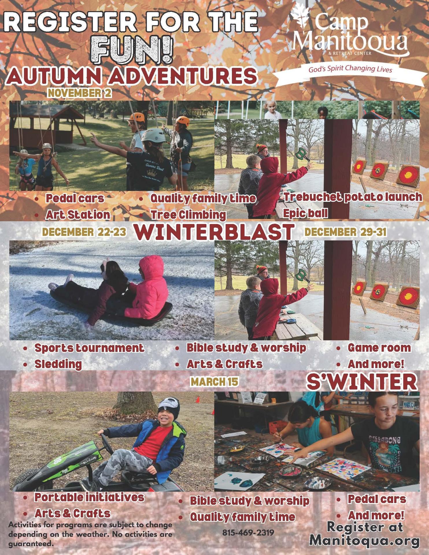 Camp Maniqoqua Autumn Adventures