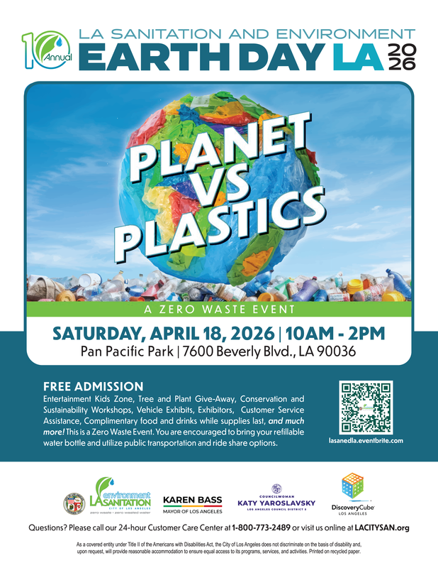 Earth Day event at Pan pacific Park on April 18th