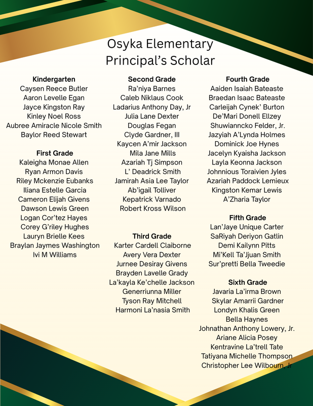 spsd oes s2 honor roll january 2026