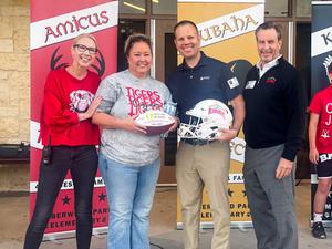 Extra Yard for Teachers Julie Bice with Timberwood Park Elementary