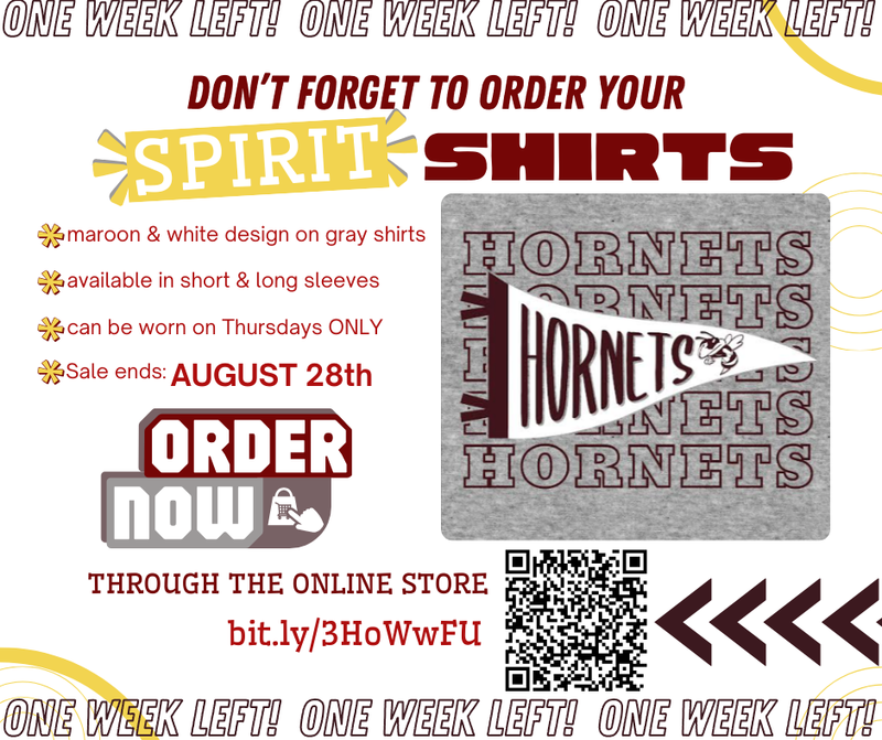 spirit shirt order