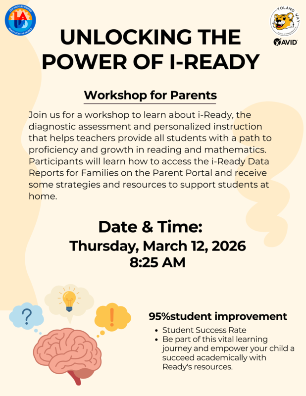 Parent Workshop: Unlocking the Power of iReady