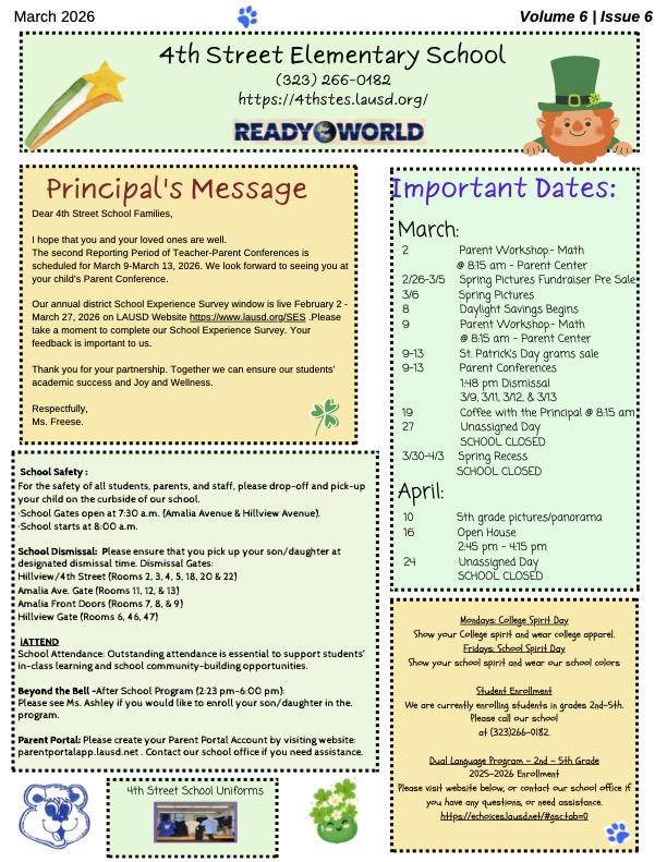 March Parent Newsletter