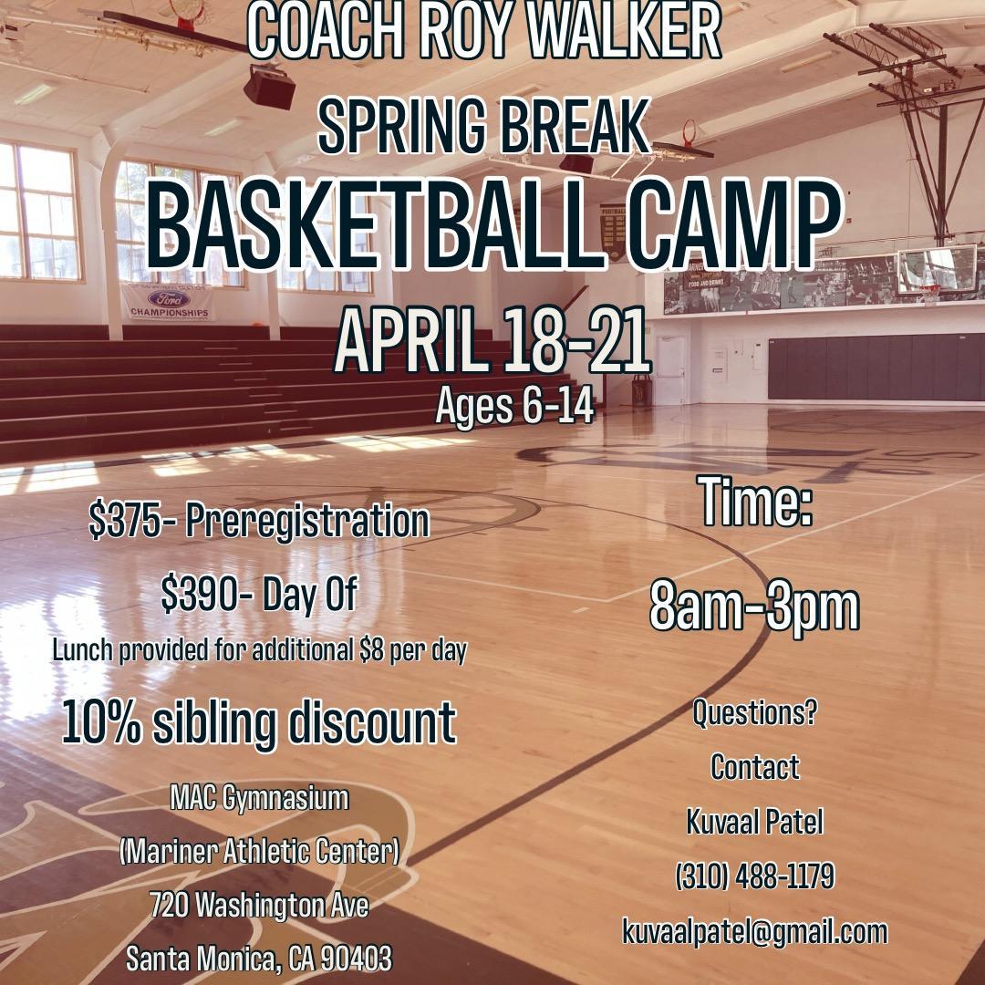 MARINER ATHLETICS SPRING BREAK BASKETBALL CAMP 22 Mariner Camps St