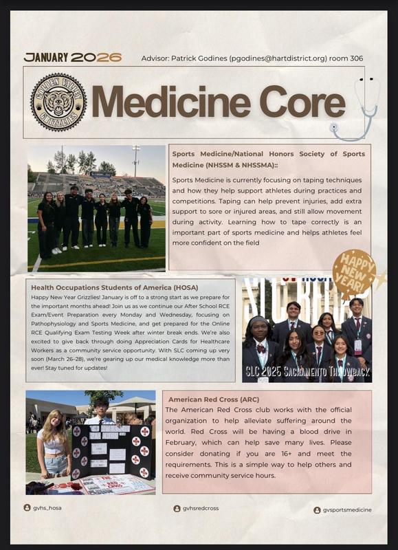 January GV Medicine Core Newsletter