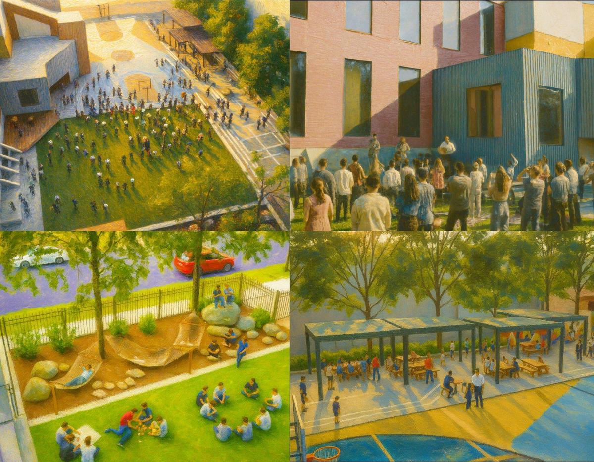 Artist renderings of outdoor glow-up