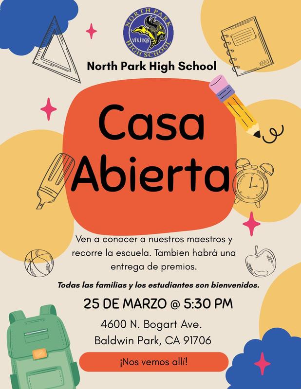Informacion para Casa Abierta en NPHS