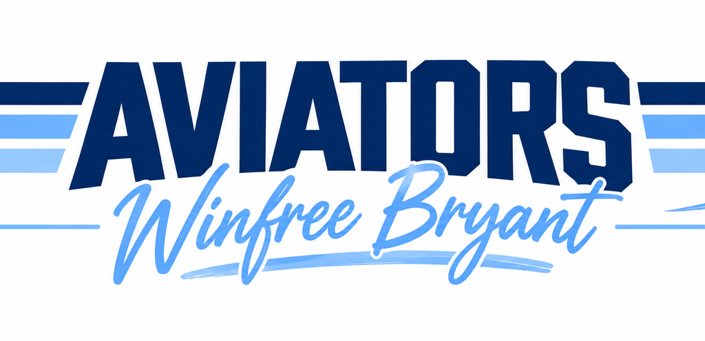 Text art featuring 'AVIATORS' and 'Winfree Bryant' in bold font.