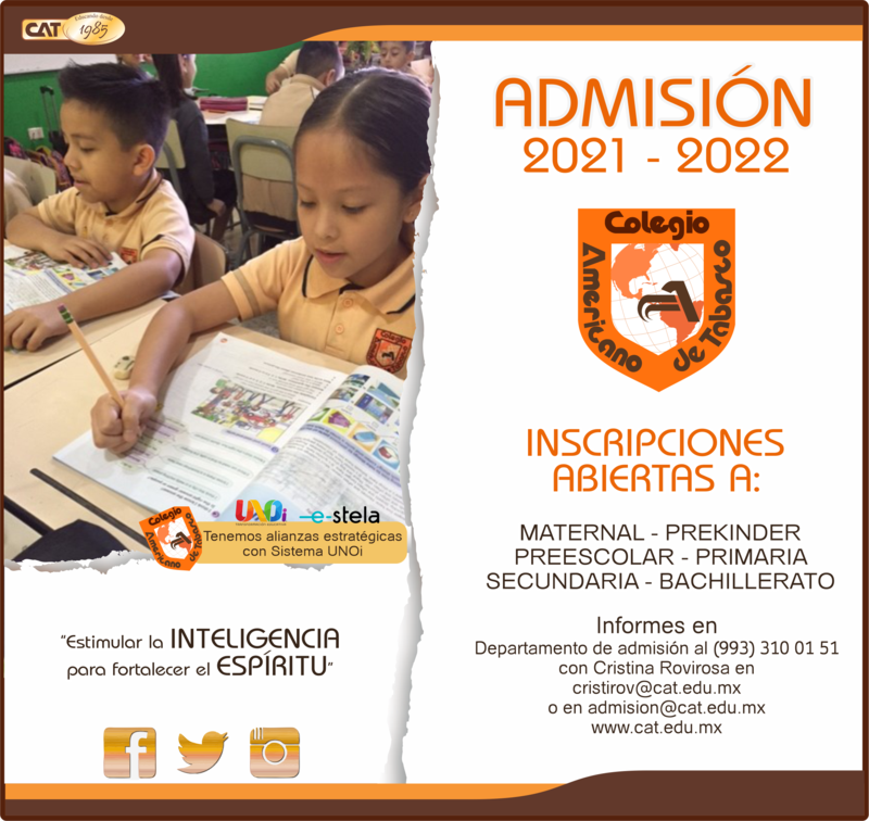 PRIMARIA: ADMISIÓN 2020 - 2021 Featured Photo