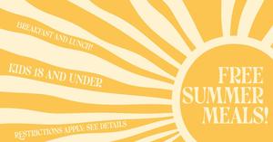 sun graphic with words free summer meals