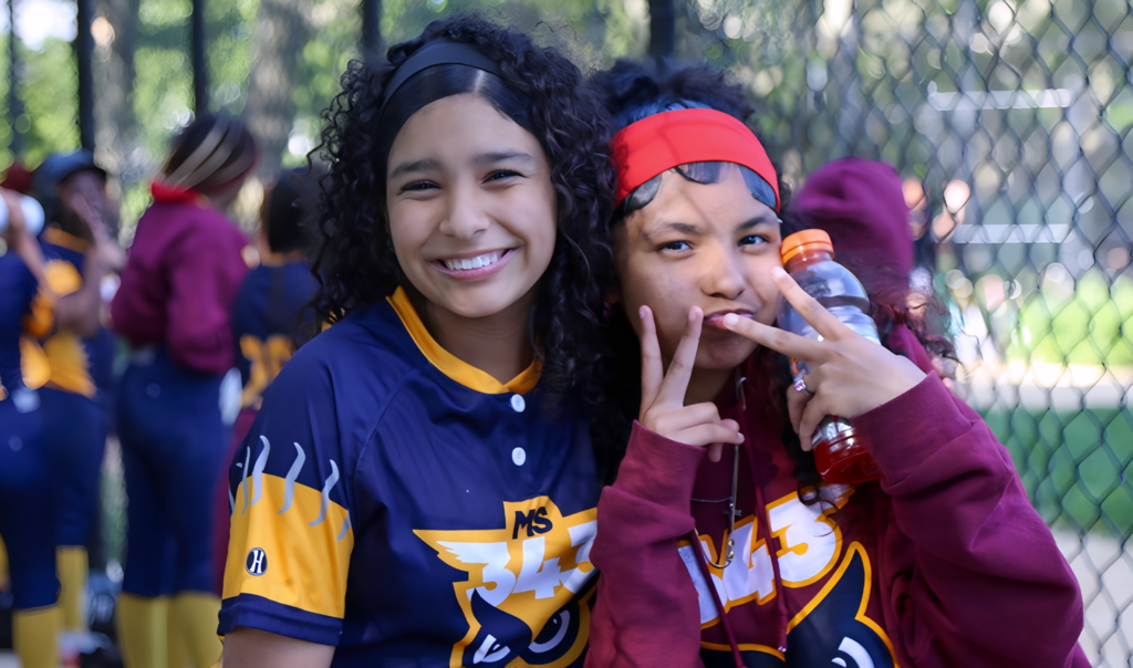 Students at Softball Game!