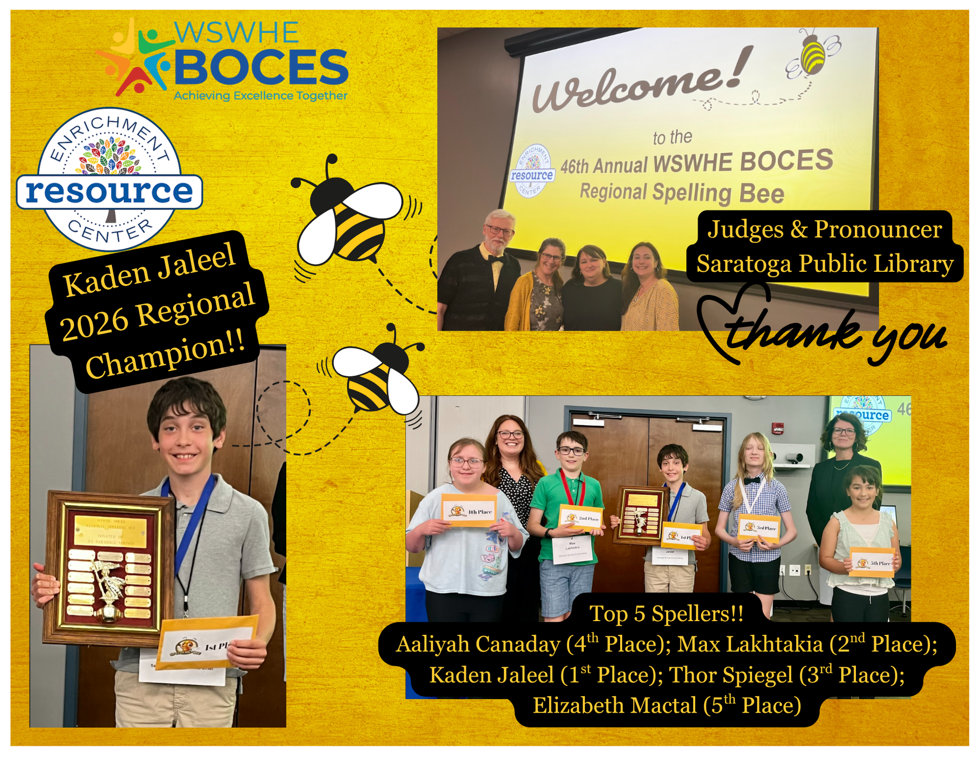 Top 5 Spelling Bee Winners
