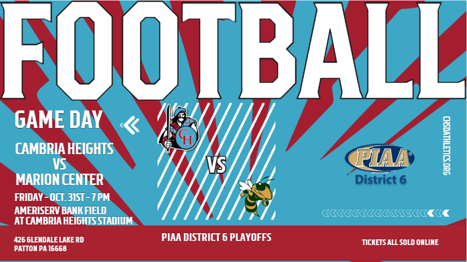 Football Playoff -  Marion Center vs Cambria Heights