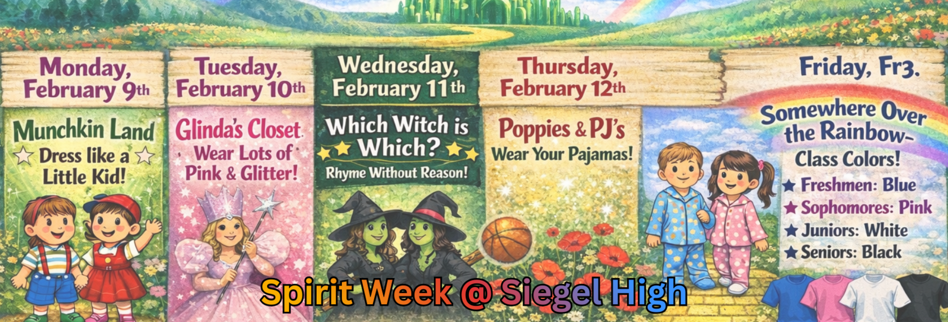 Spirit Week at SGH Feb 9-13, 2026!