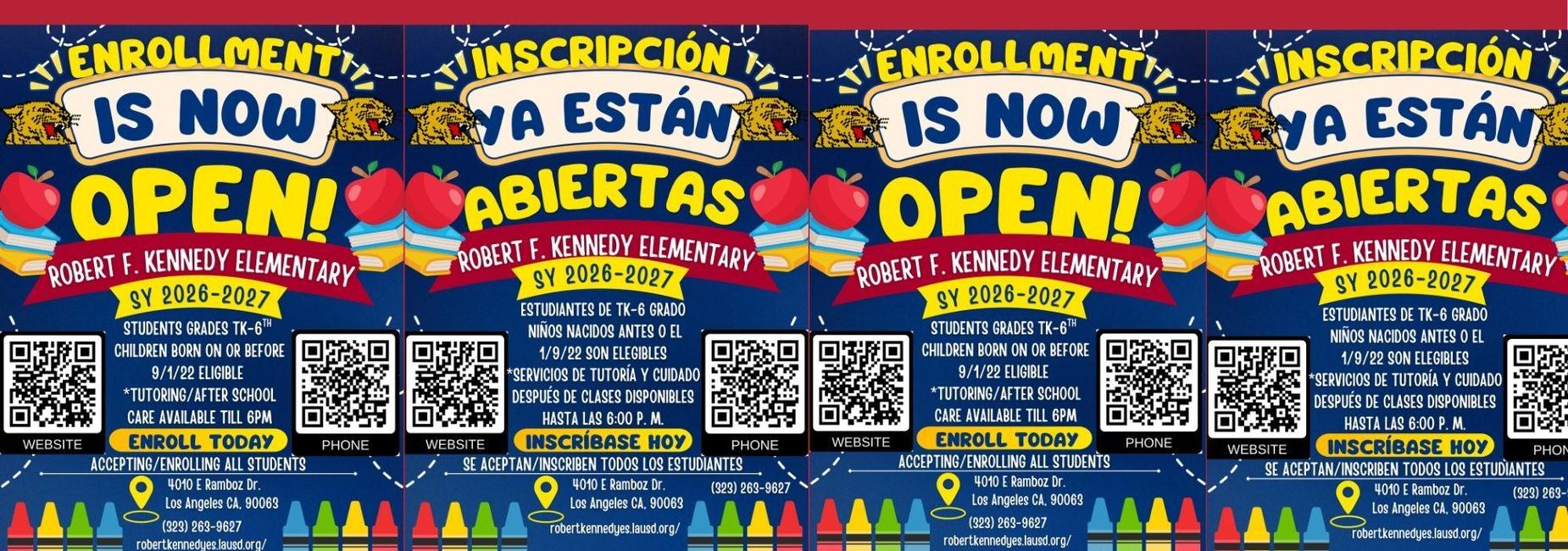 Enrollment is now open!