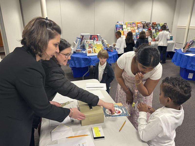 Parent Association volunteers at the book fair