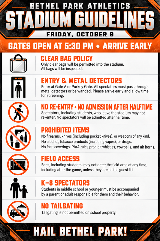 Graphic - Stadium Guildelines