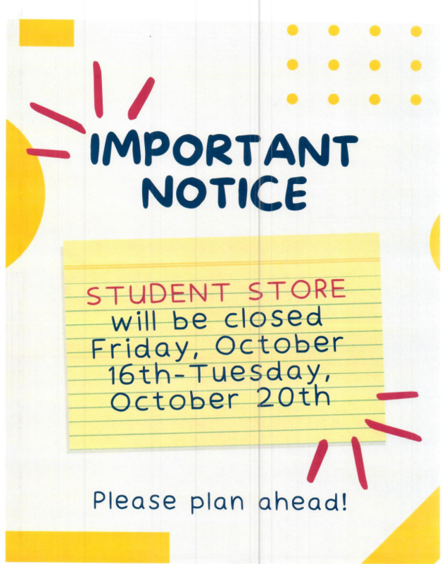 VNMS Student Store Closed
