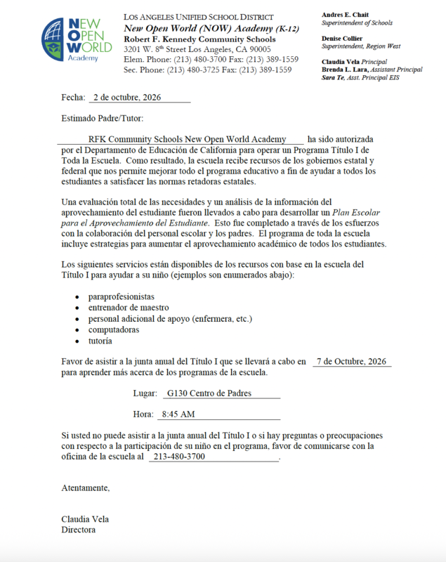 Title 1 Annual Meeting Invite
