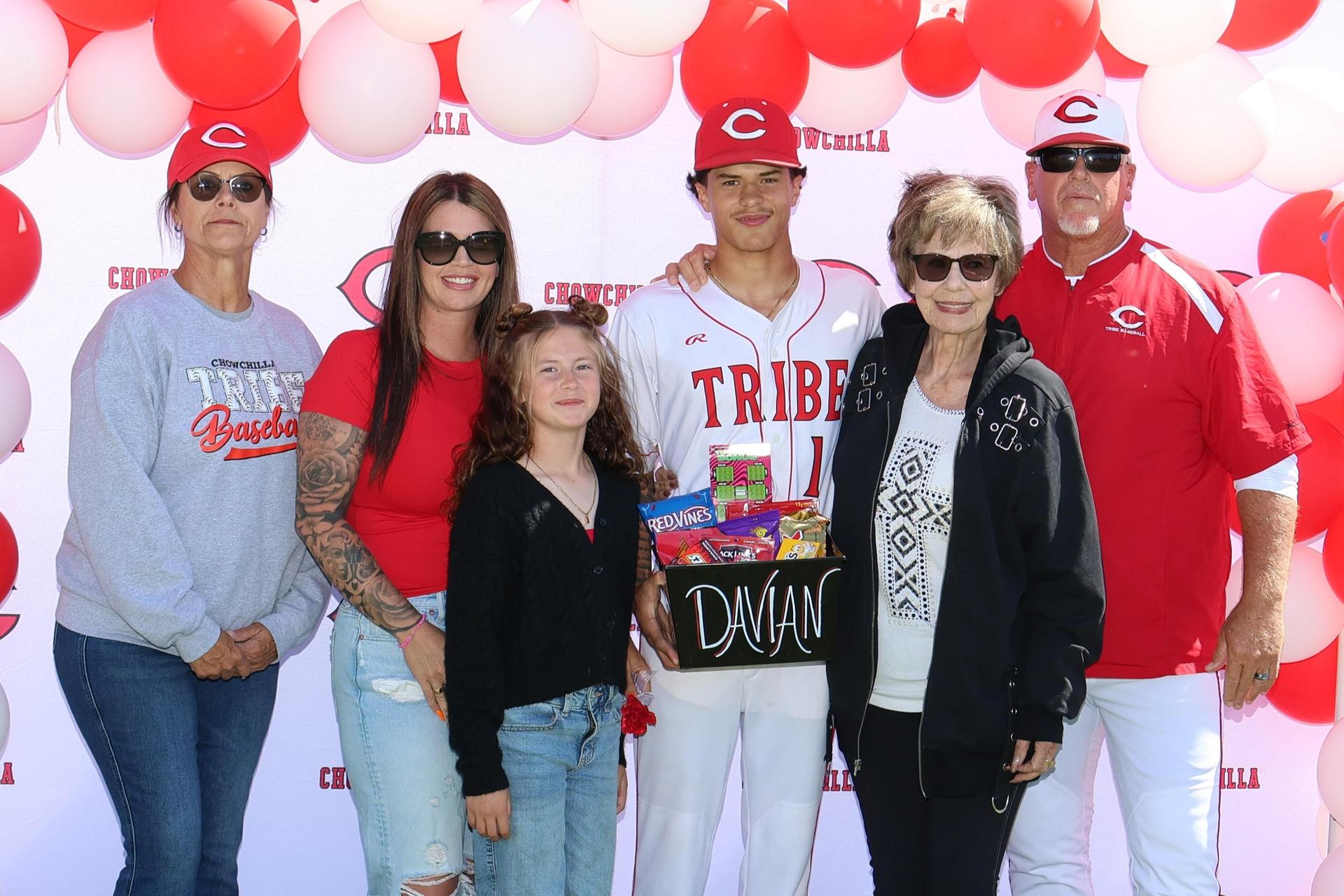 senior baseball players and their escorts