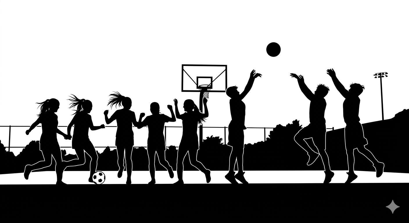 Clip art of student athletics