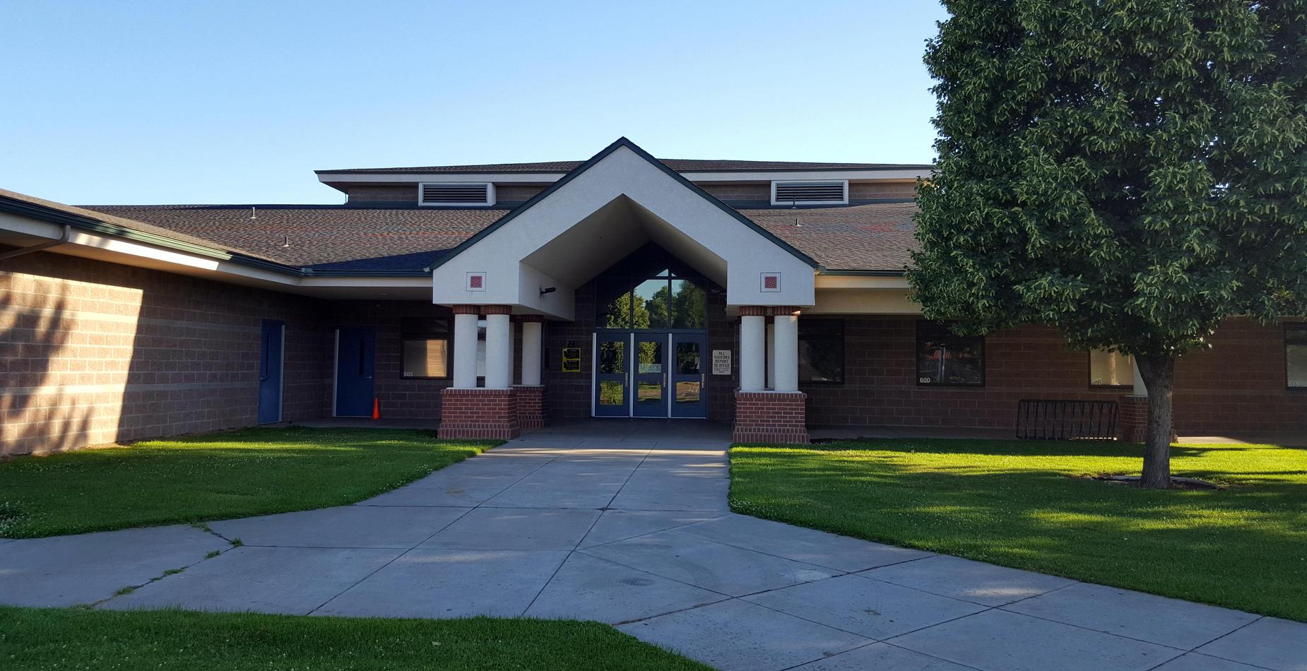 The front of our school