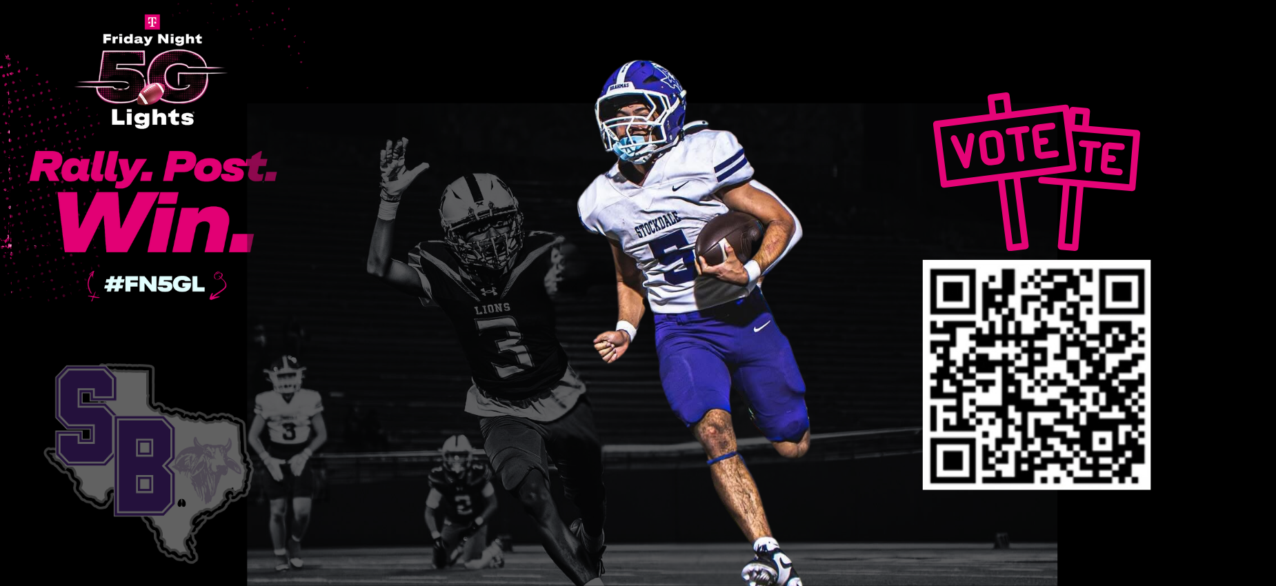 Friday Night Lights Contest Poster with Voting QR Code