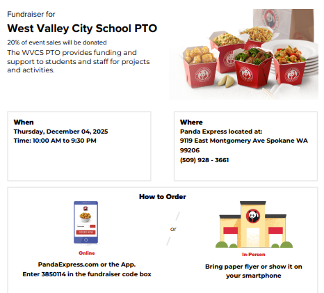 PTO Food Night-Panda Express