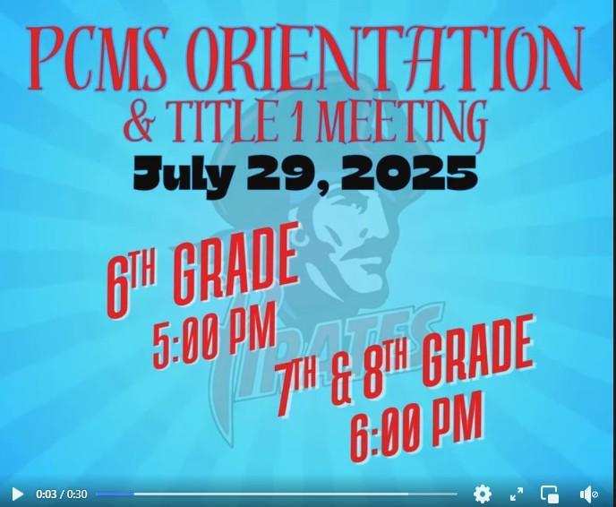 It's ALMOST that time! #Back2School #PCMSOrientation