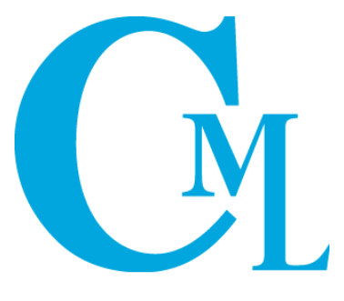 A blue C and M - the initials for the Continental Math League website. Not a link to the website.
