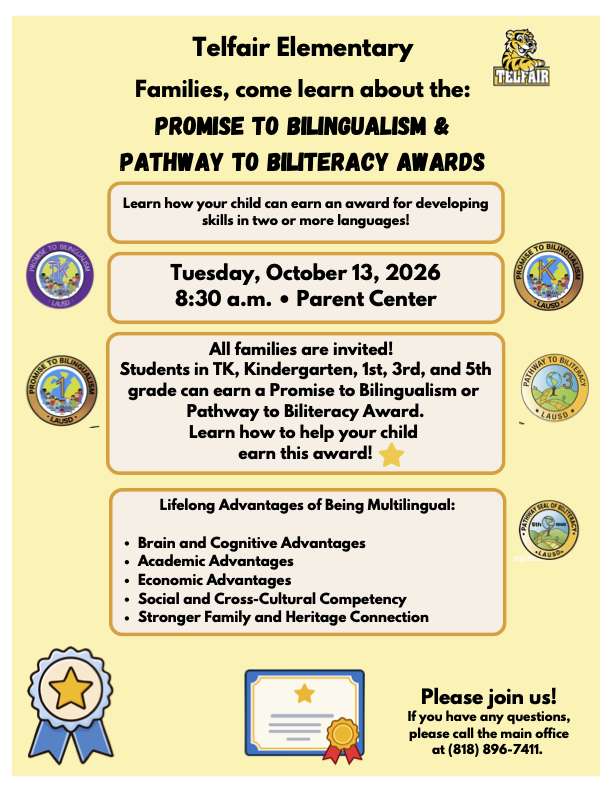 Promise To Bilingualism & Pathway To Biliteracy Awards