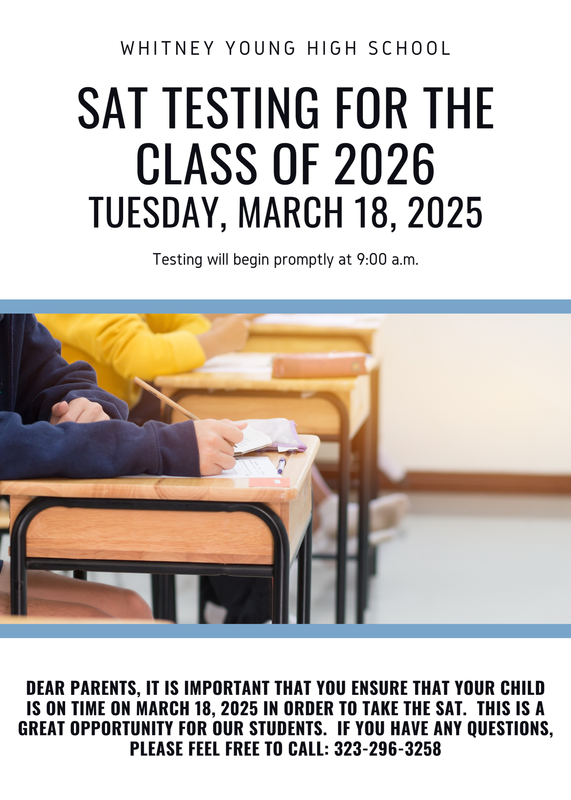 SAT for Students Who Are The Class of 2026-March 18, 2025 @ 9:00 a.m.