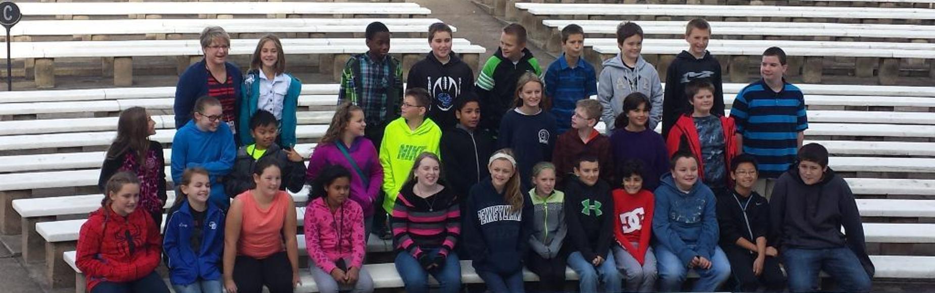 Students on Bleachers Picture