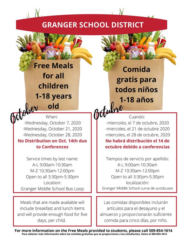 Photo of food distribution for October