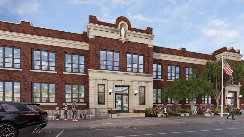 Rendering of Alton Marquette Catholic 1927 Building
