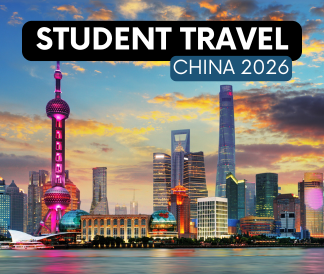 Student Travel to China with landscape of Shanghai