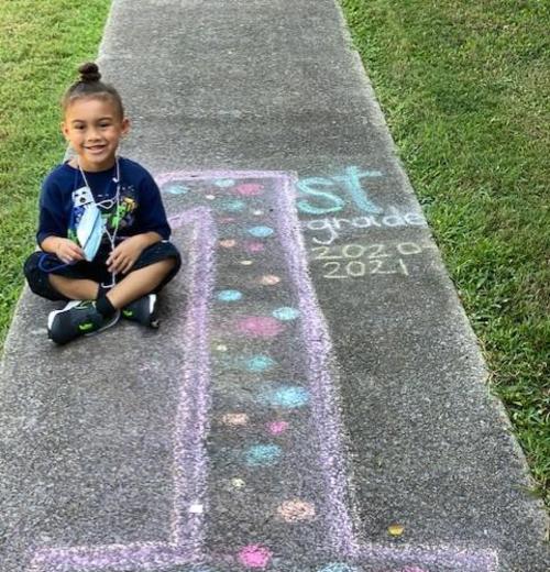 First grader on the first day of school!