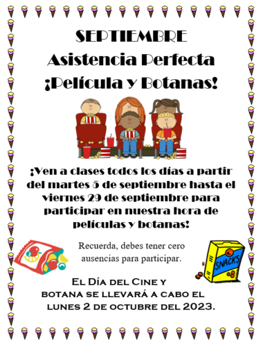 Septiembre Asistencia Perfecta Reto